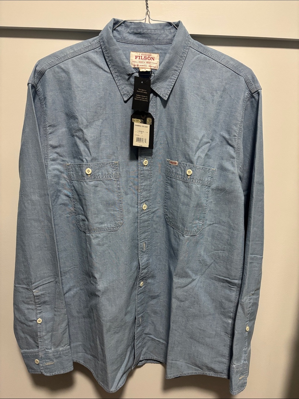 Filson Light Blue Chambray CPO Shirt
